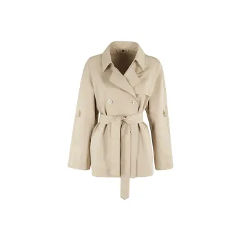 FAY Double-Breasted Belted Trench Coat