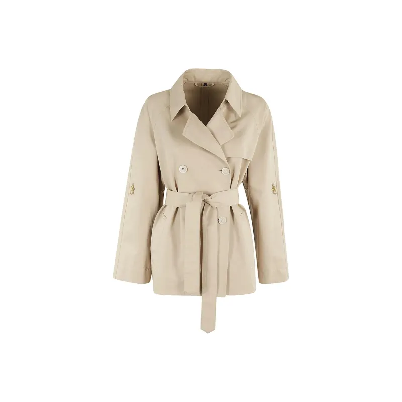 FAY Double-Breasted Belted Trench Coat-0
