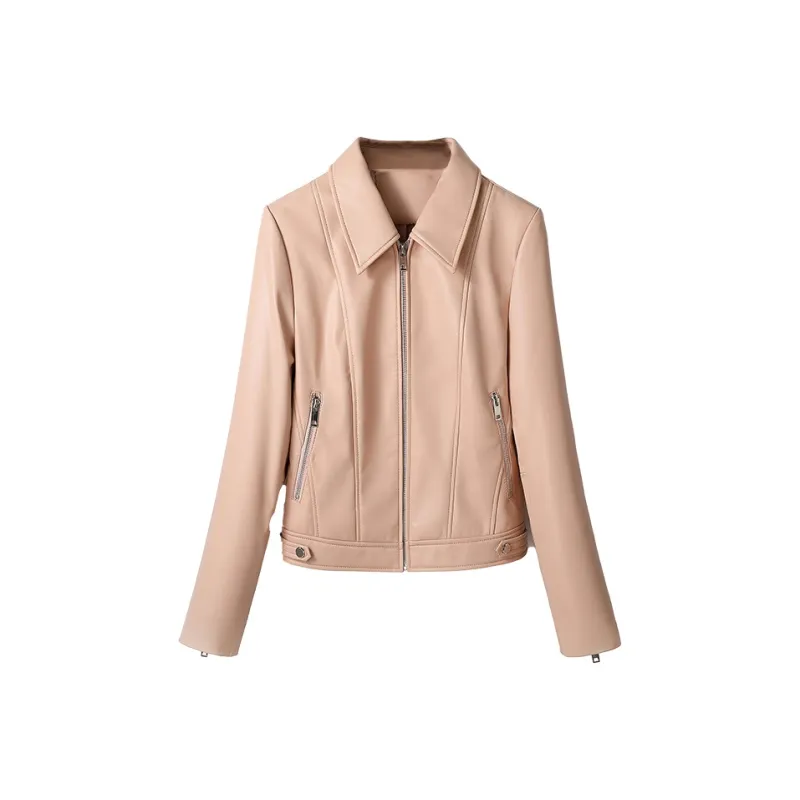 KAISER Leather Jacket Women's Pink-0