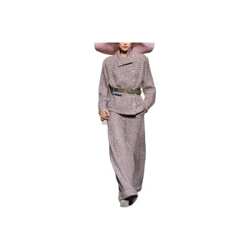 CHANEL Coats Women's Light Pink Red