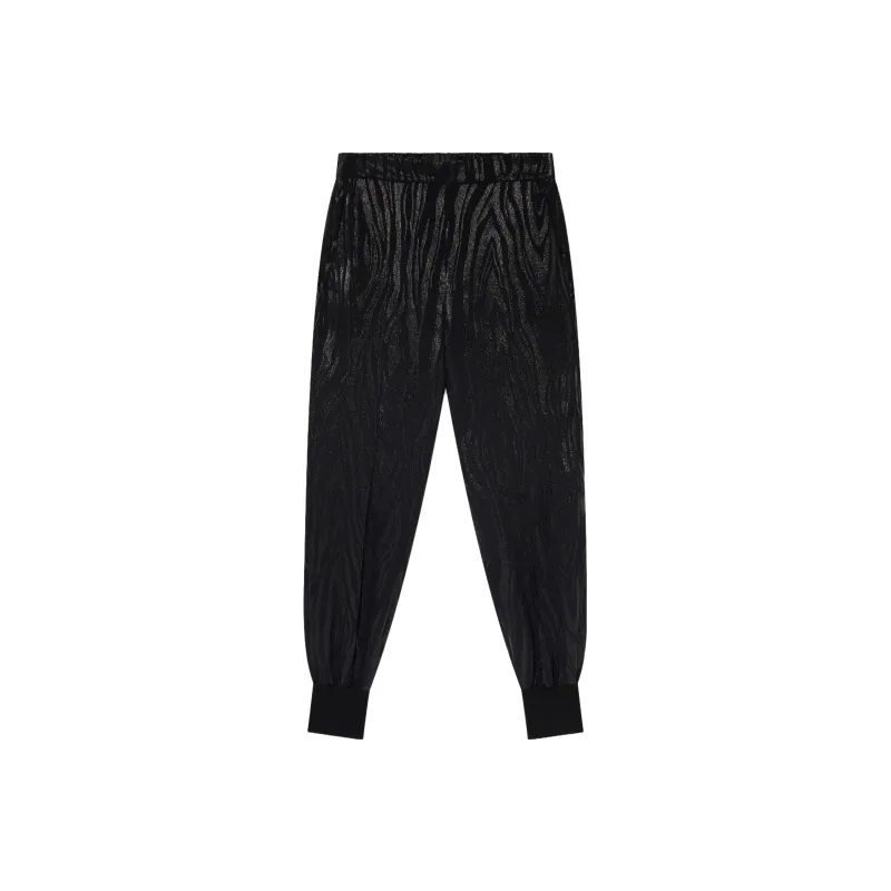 Stella McCartney Wood Grain Effect Metallic Tapered Trousers-0