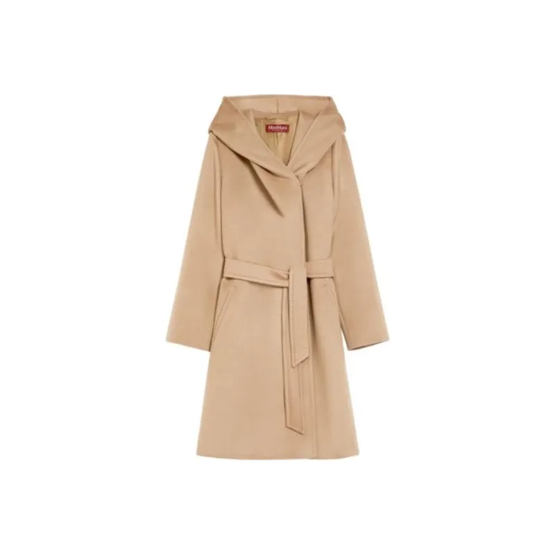 MaxMara Studio Belted Hooded Coat-0