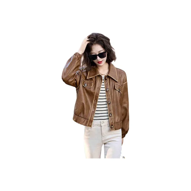 Yi Mengyuan Leather Jacket Women's-1