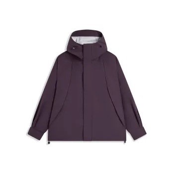 XTEP Variety Training Collection Water Resistant Windbreaker Jacket Women's Plum Color