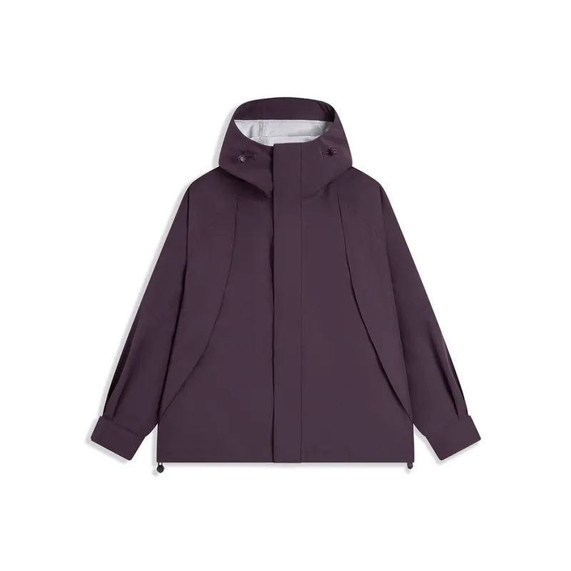 XTEP Variety Training Collection Water-Resistant Windbreaker Jacket Women's Plum Color-0