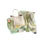 「New Chinese Style-Elegant White Handbag」+Massage Device+Lotus Charm Silk Scarf+Bouquet
