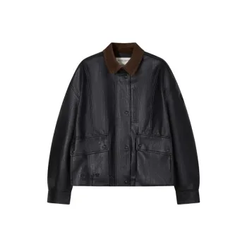 Teenie Weenie Leather Jacket Women's Black