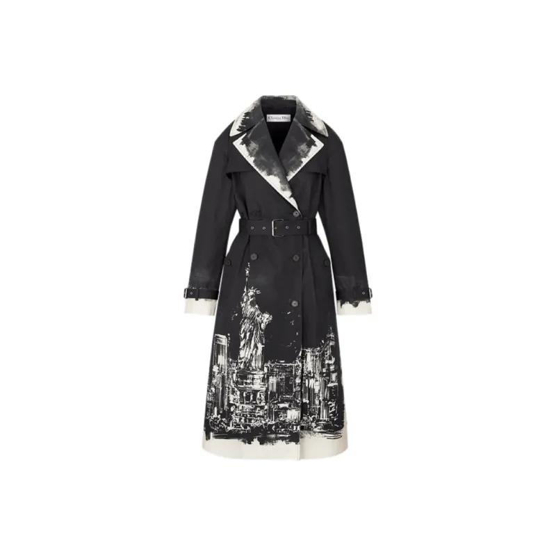 DIOR Trench Coats Women's Black-0