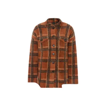 PINKO Velvet-feel Coat Women's Brown