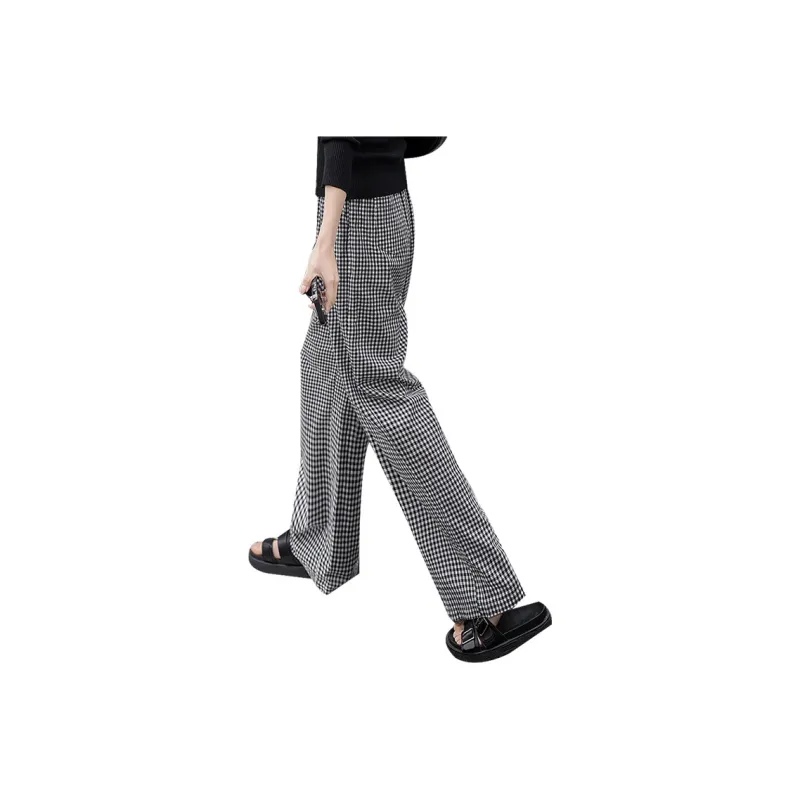 Cypress House Casual Pants Women's Black White Plaid-0