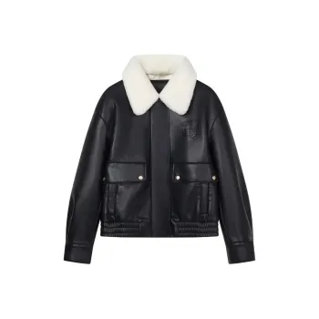 Teenie Weenie Leather Jacket Women's Black