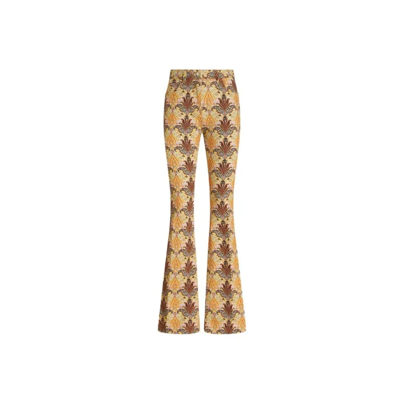 ETRO Paisley Printed Flared Leg Jeans-0
