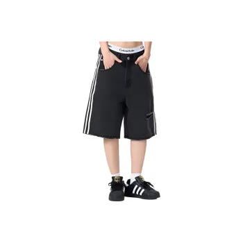 BENGEN Denim Shorts Unisex Black