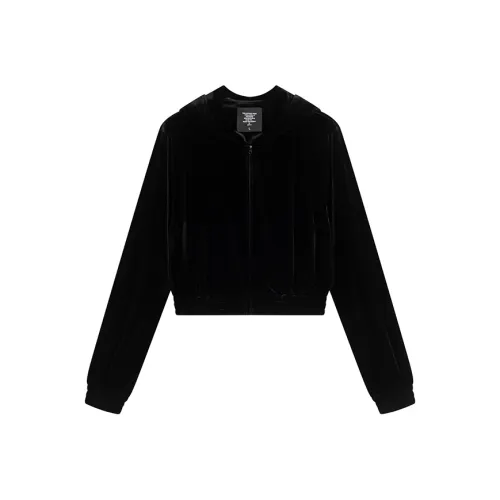 Ouyang Velvet-feel Coat Women's Jet Night Black
