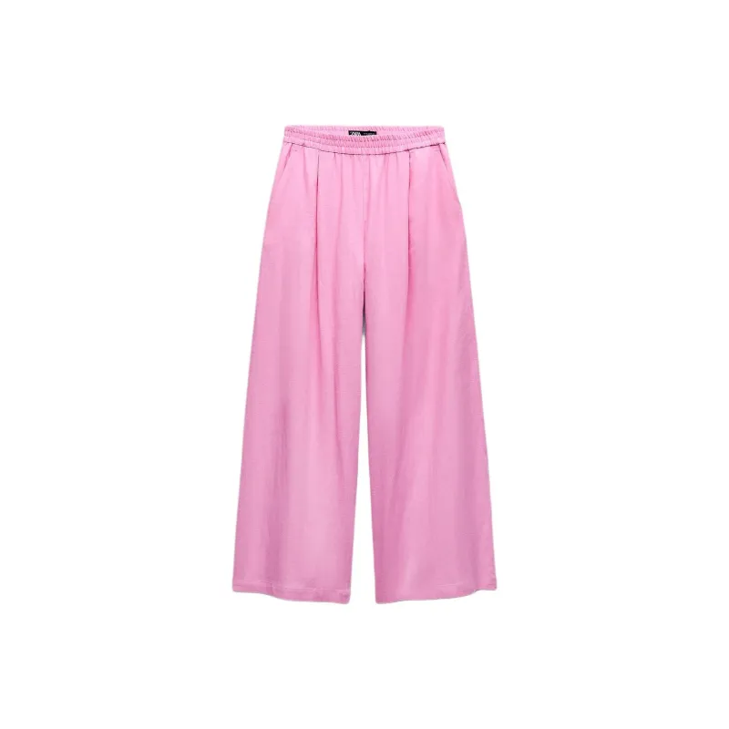 ZARA Casual Pants Women's Pink-0