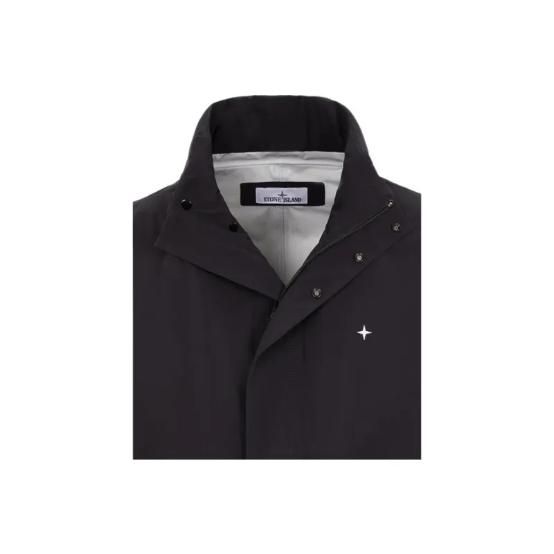 STONE ISLAND Logo Embroidered High-Neck Jacket-4