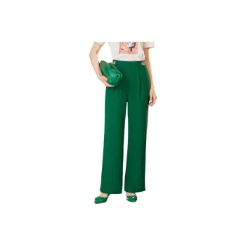 BBLLUUEE Casual Pants Women's Turquoise Green