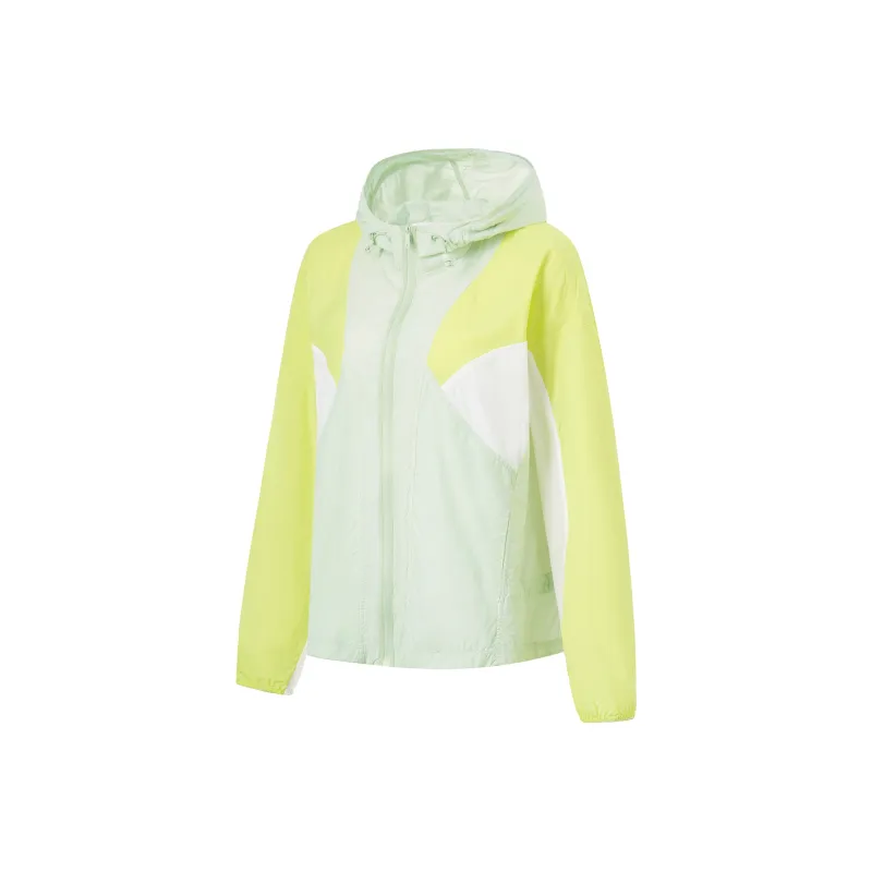 LiNing Fitness Series Sun Protection Clothing Women's Standard White Ice Green-0