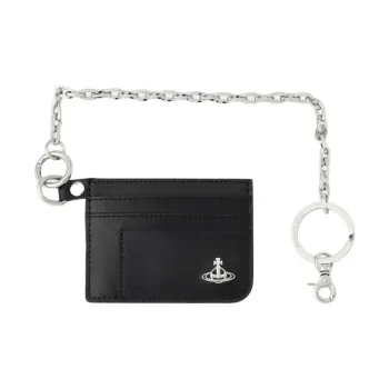Vivienne Westwood Cow Leather Card Holder Unisex Black