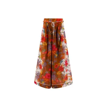 Zimmermann Floral Print Wide Leg Trousers