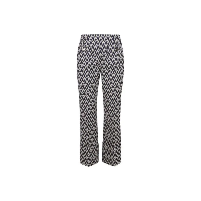 Valentino Monogram Patterned Flared Trousers-0