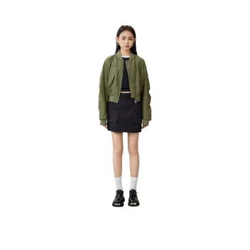 A21 Baseball Jacket Women's Olive Green