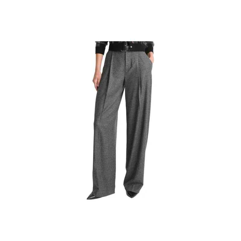 VINCE Checked Wide leg Trousers-0