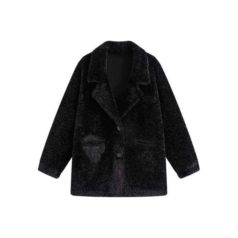 KING PRINCE Velvet feel Coat Women's Black-0