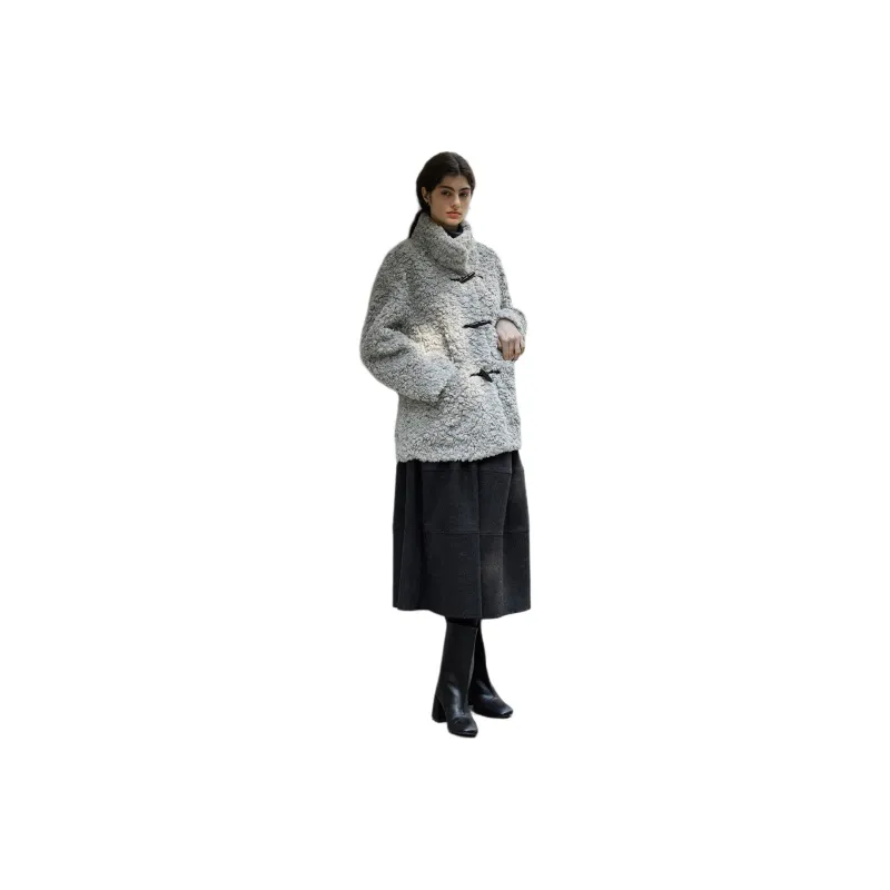 CHALAMON Velvet-feel Coat Women's-0