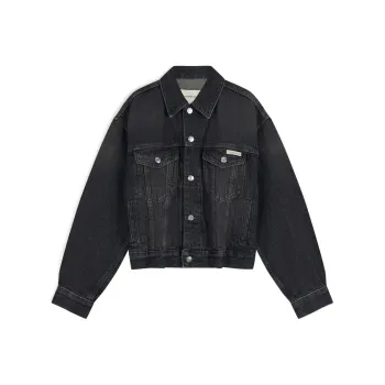 CALVIN KLEIN Denim Jacket Women's Denim Black