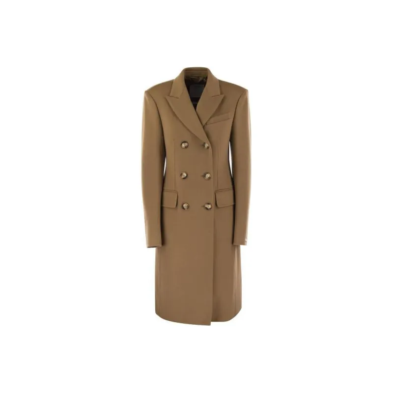 SportMax Double Breasted Long Sleeved Coat-0