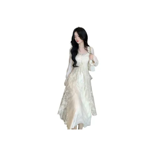 XIANSINIAO Long Sleeved Dress Women's