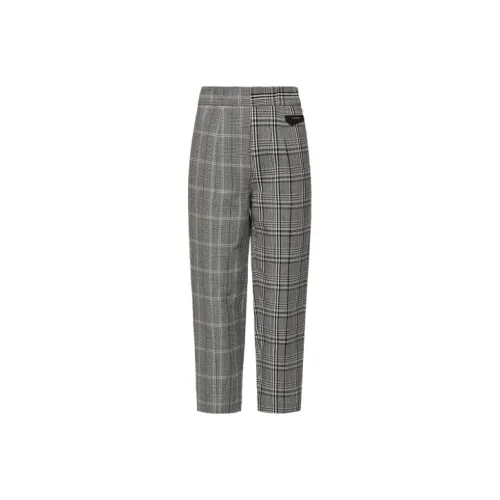 EVISU Casual Pants Women's Gray Plaid