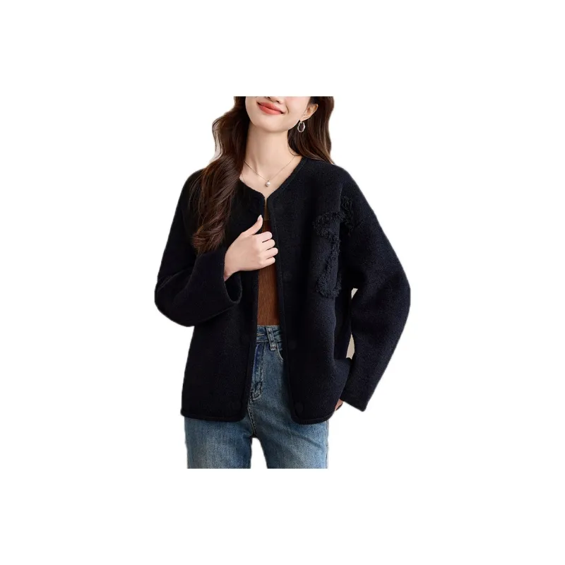Korean Style Cropped Coat Women's-3