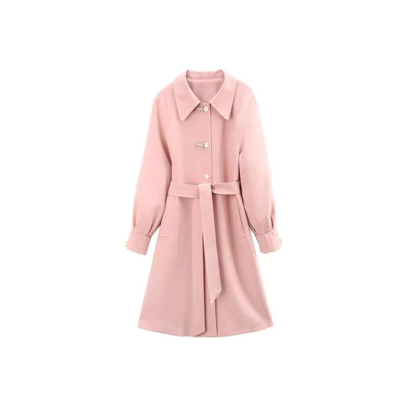 A Paradise For Awakening Trench Coat Women's-4