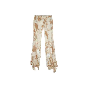 DIESEL Frayed edge Abstract print Trousers