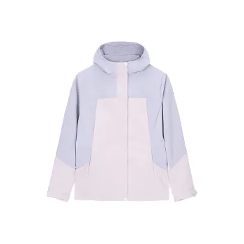CHAOJIANTA Windproof Windbreaker Jacket Women's Light Purple Gray/Smoky Pink