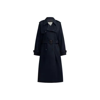 COACH Trench Coat Women's Marine Blue