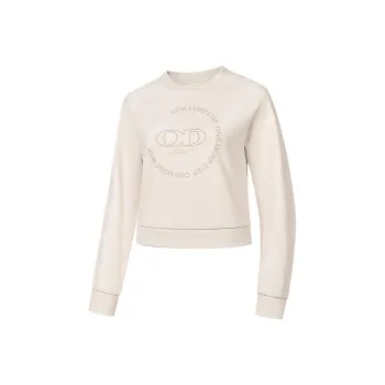QIAODAN Sports Life Collection Sweatshirt Women's Calamine White
