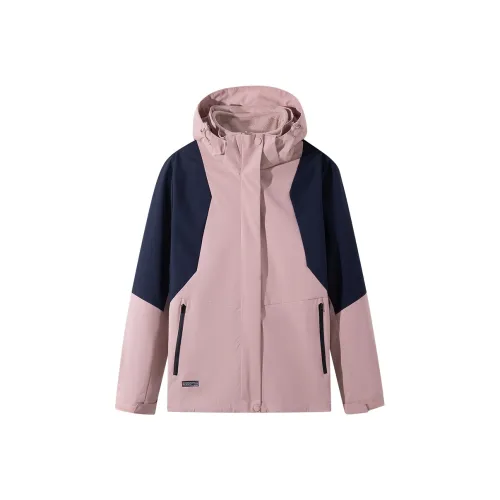 Tectop Water-Resistant Windproof Water-Repellent Insect-Resistant Windbreaker Jacket Women's Light Pink