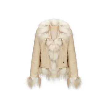 NAWS Velvet feel Coat Women's Khaki Beige
