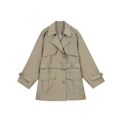 ELF SACK Trench Coat Women's Warm Khaki