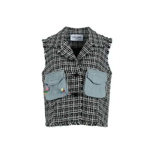 Valeria Obbaco Vests Women's Black White