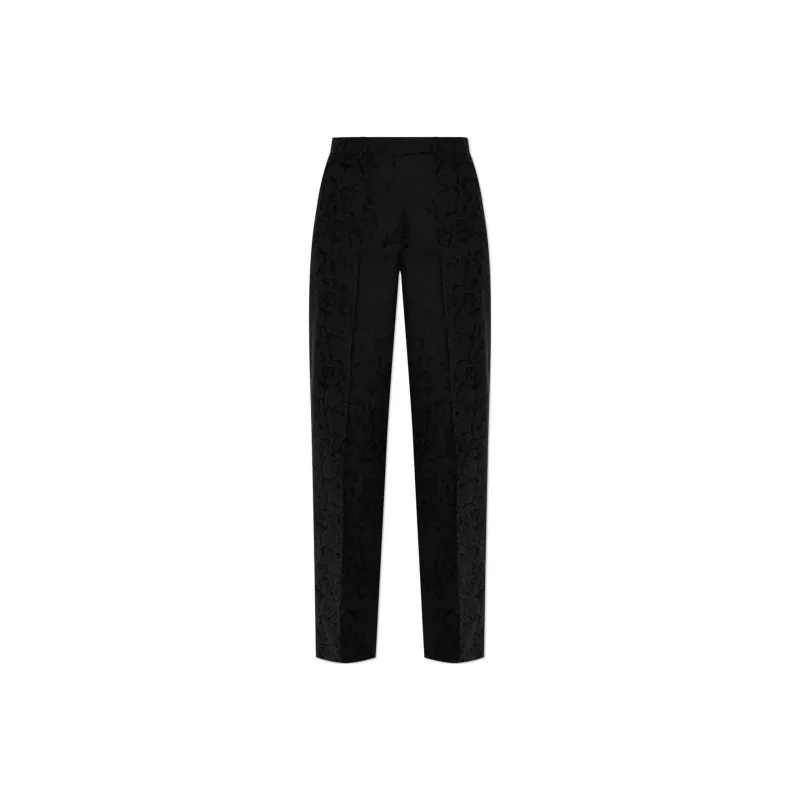 ETRO Patterned Jacquard Pressed Crease Trousers-0