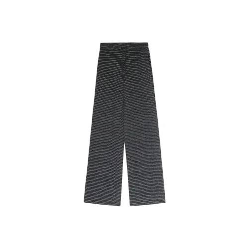 REAL EASY Casual Pants Women's Black White Stripes