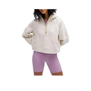 Lululemon Scuba Sweatshirt Women's Heather Bone White
