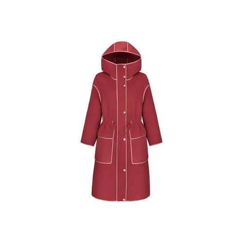 DIFFIE RIEGER Coats Women's Dahlia Red