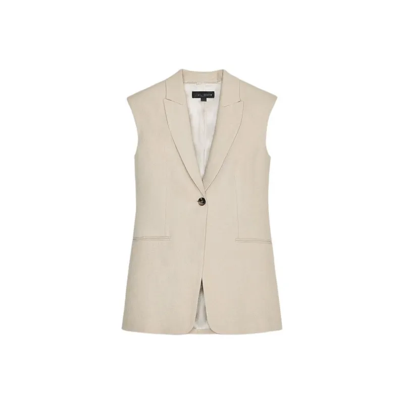 ZARA ZW Series Vest Women's Tan-0