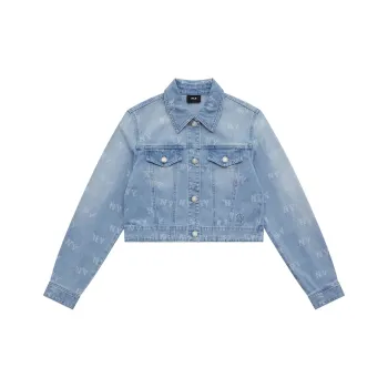 MLB MONOGRAM Collection New York Yankees Denim Jacket Women's Light Blue
