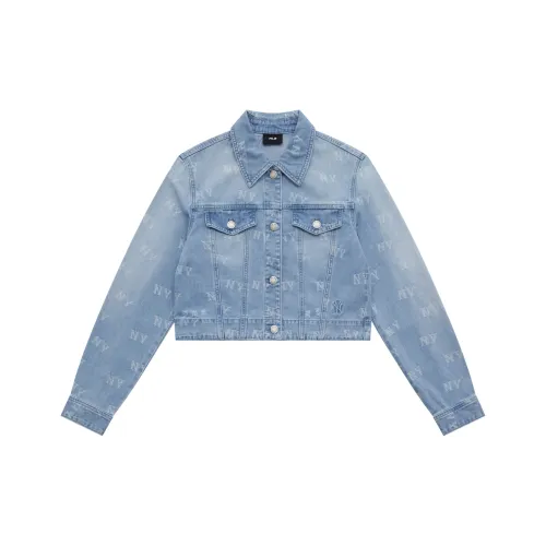 MLB MONOGRAM Collection New York Yankees Denim Jacket Women's Light Blue